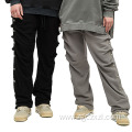Spring New Pleated Breasted Loose Sweatpants